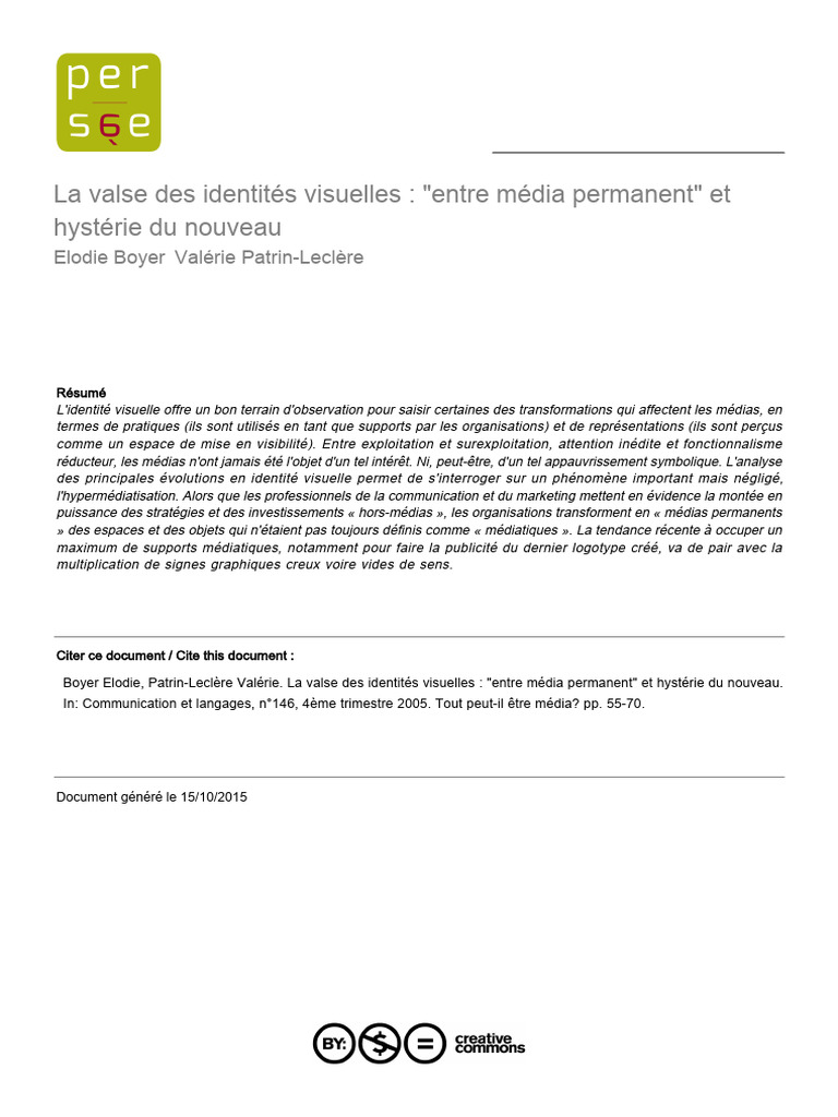Identités visuelles et médias permanents | PDF | Publicité | Média ...