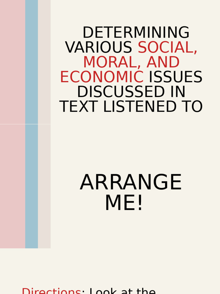Social Moral And Economic Issues Explained PDF Morality Poverty