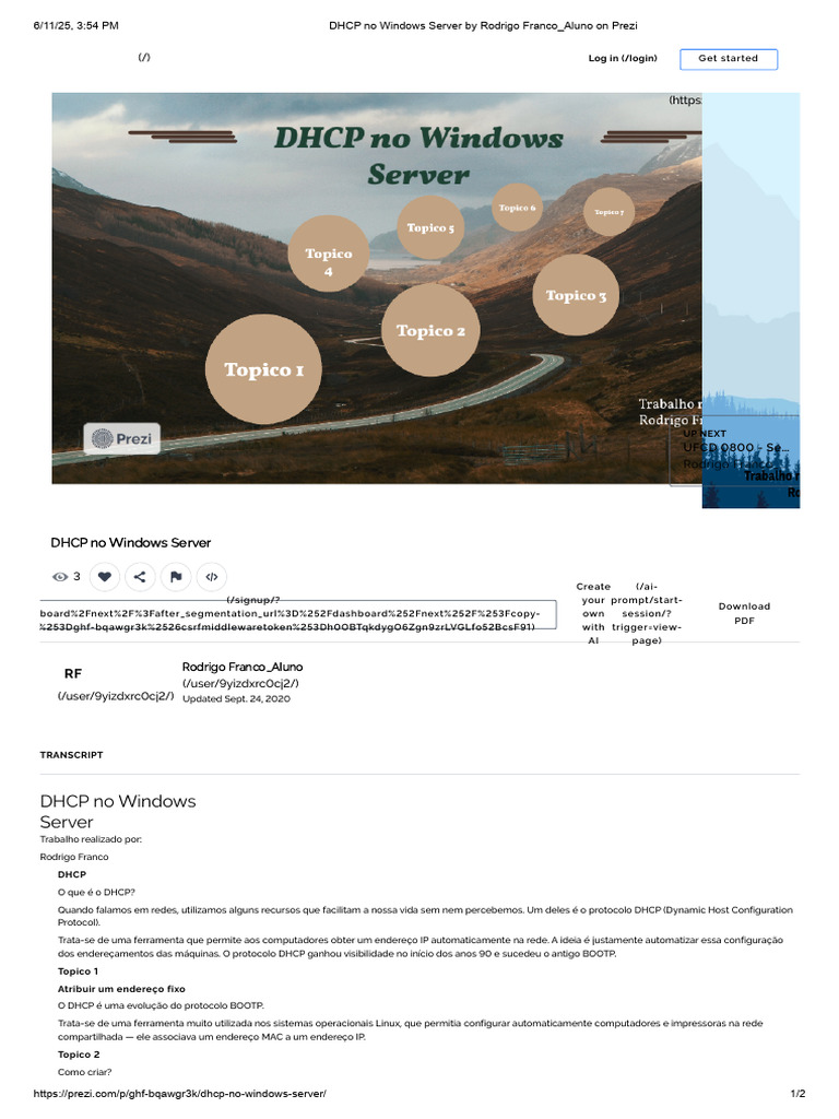 DHCP no Windows Server: Guia Completo | PDF | Endereço de IP | Programas