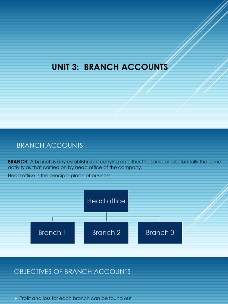 Understanding Branch Accounts Basics | PDF | Debits And Credits ...