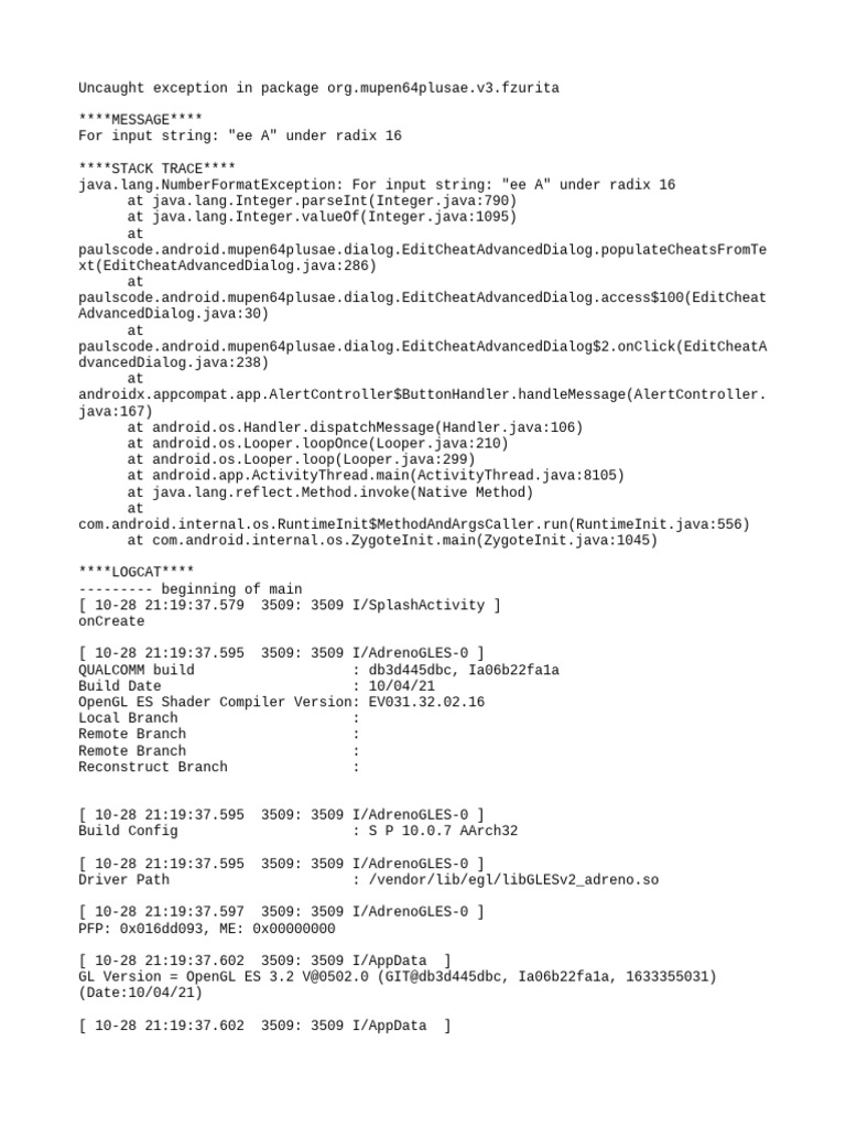 Crash - 2024 10 28 - 21 20 00 - 462 | PDF | Central Processing Unit ...