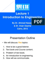 Lecture 1 - Introduction To Engineering