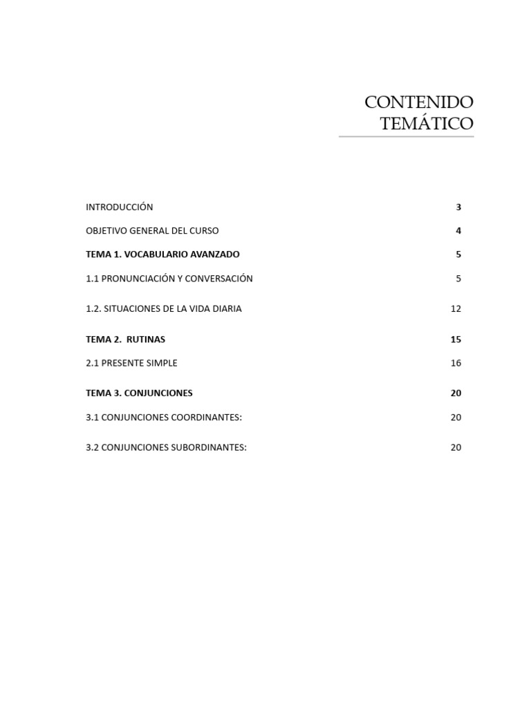 Curso de Inglés Intermedio Módulo 1 | PDF | Alfabeto | Verbo