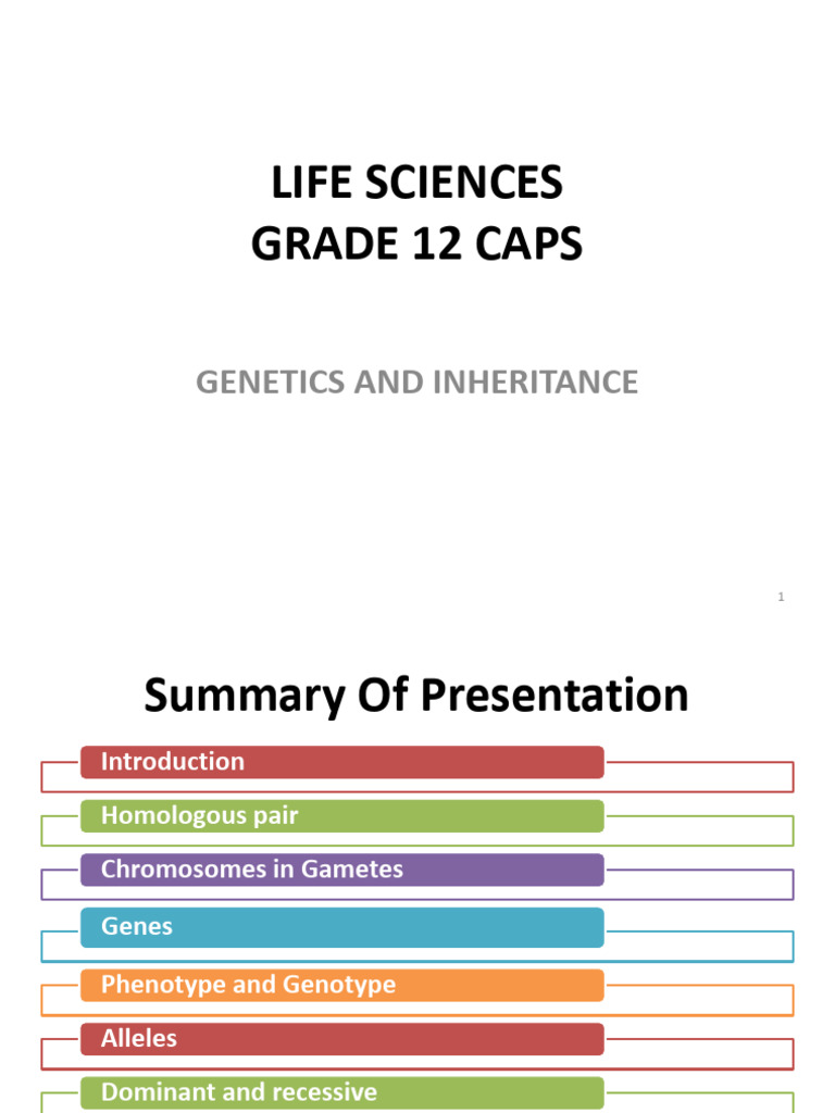 Grade 12 Genetics and Inheritance Guide | PDF | Dominance (Genetics ...