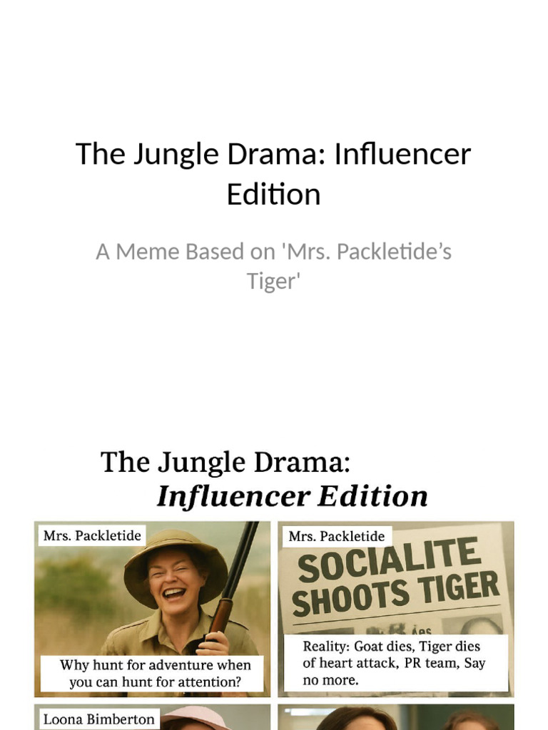 The Jungle Drama Meme Packletide | PDF