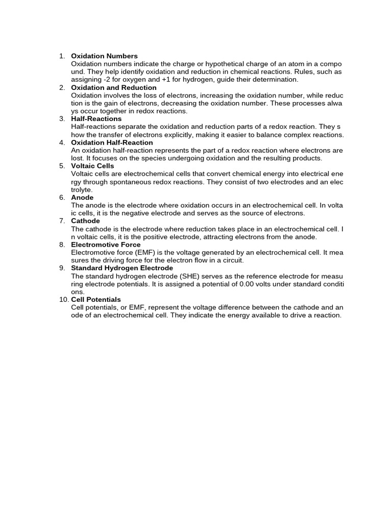 Understanding Oxidation and Redox Reactions | PDF | Redox ...
