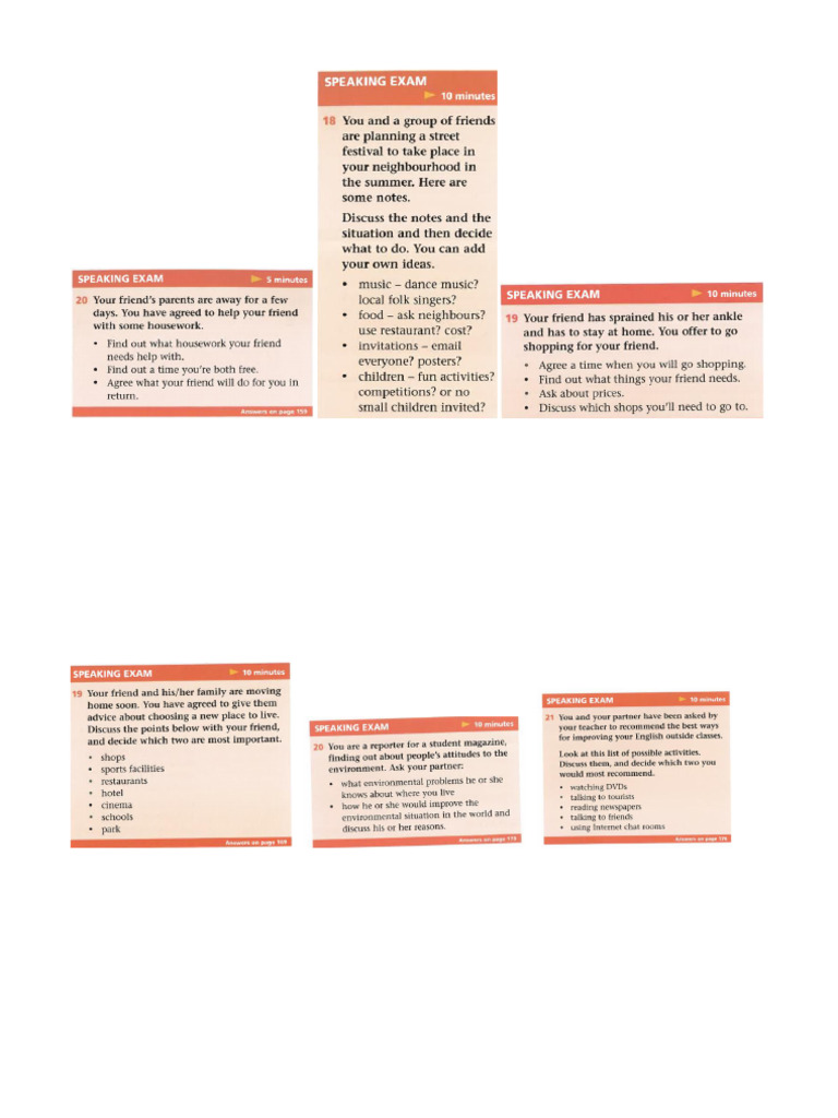 Speaking Cards | PDF