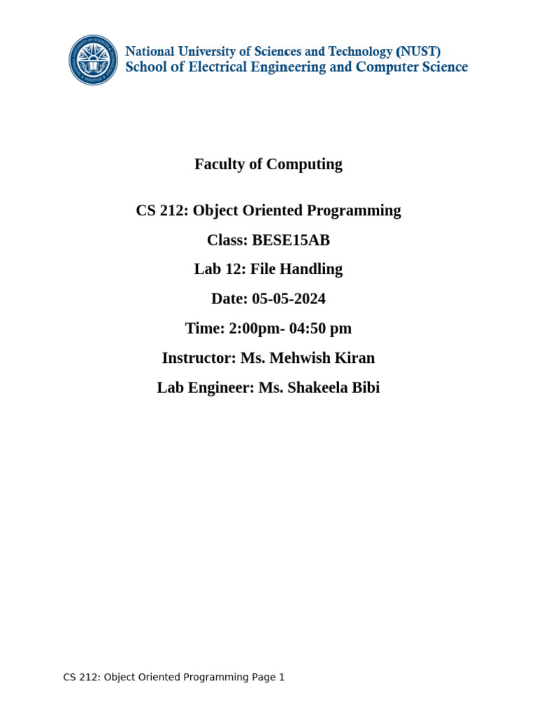 Lab 12 | PDF