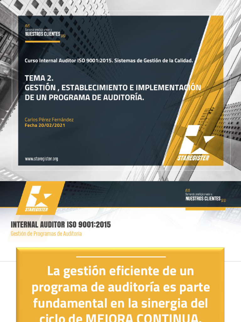 Gestión de Programas de Auditoría ISO 9001 | PDF | Auditoría ...