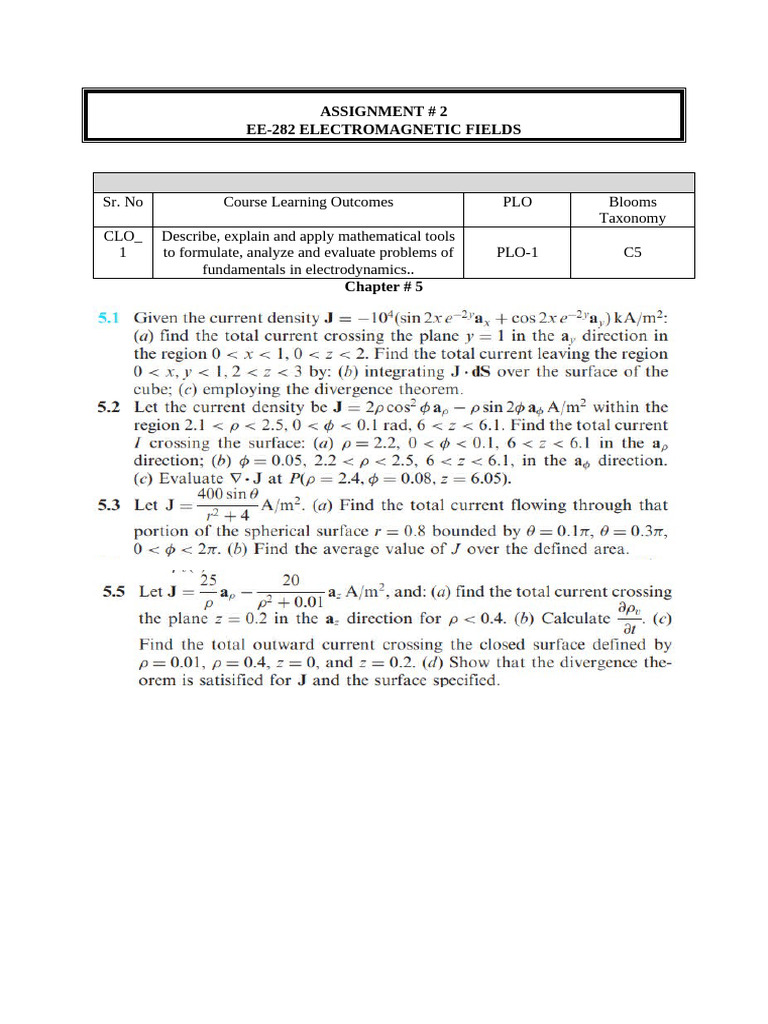 Assignment 2 EMF | PDF