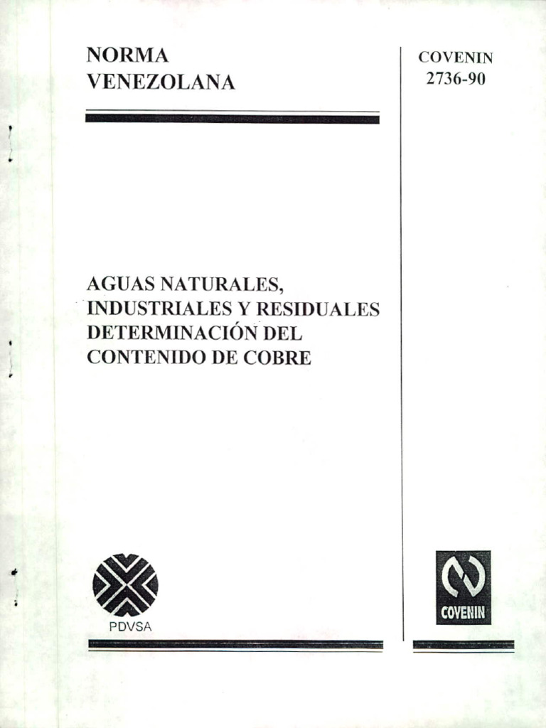 COVENIN 2736-1990 Det de Cobre | PDF