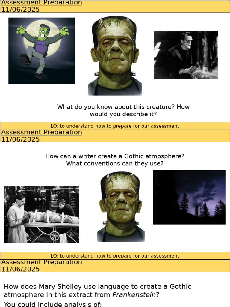 Assessment Prep Frankenstein Completed PEEZEC Paragraph | PDF ...