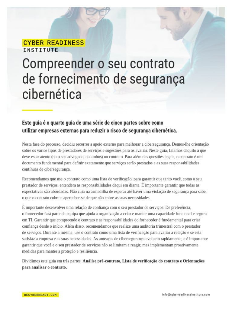 Guia para Contratos de Cibersegurança | PDF | Segurança de computadores ...