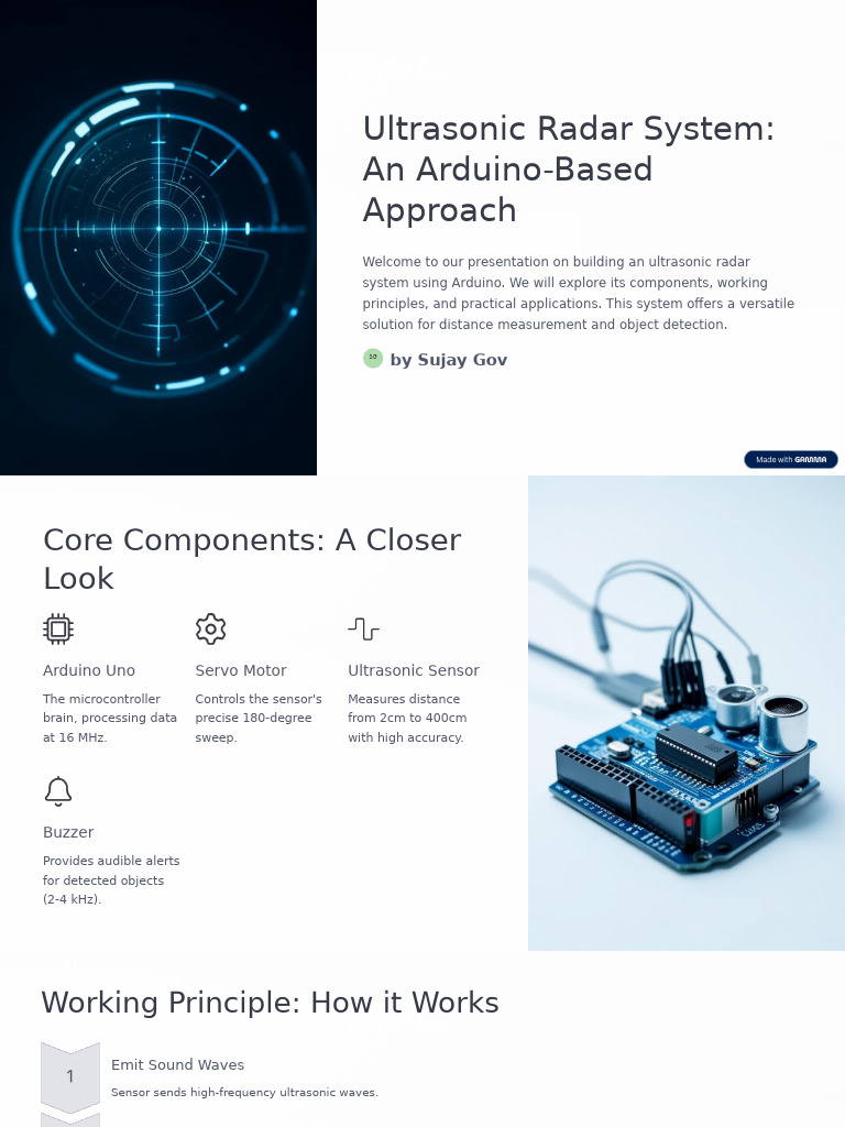 Ultrasonic Radar System An Arduino Based Approach | PDF | Ultrasound ...
