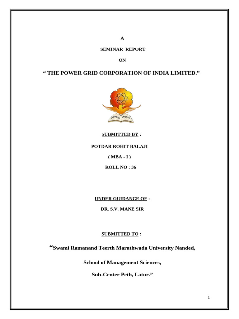HRM Mini Project Power Grid Rohit | PDF | Electrical Grid | Smart Grid