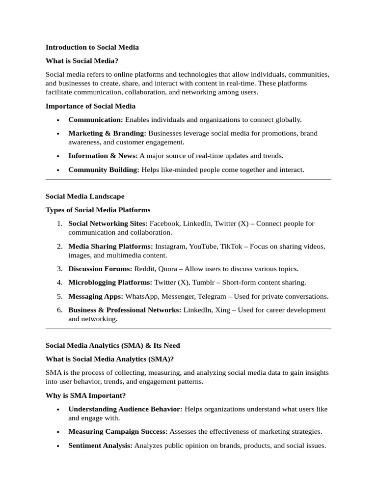 Understanding Social Media and Analytics | PDF | Popular Culture ...