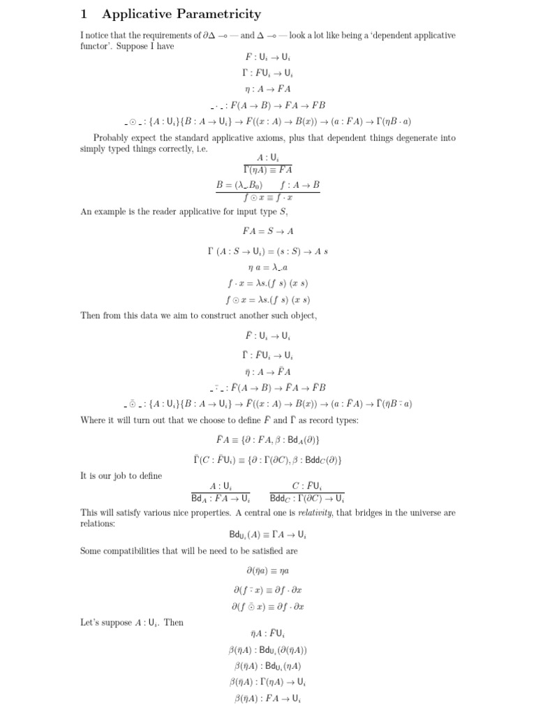 Dependent Applicative Functors Explained | PDF | Mathematics ...