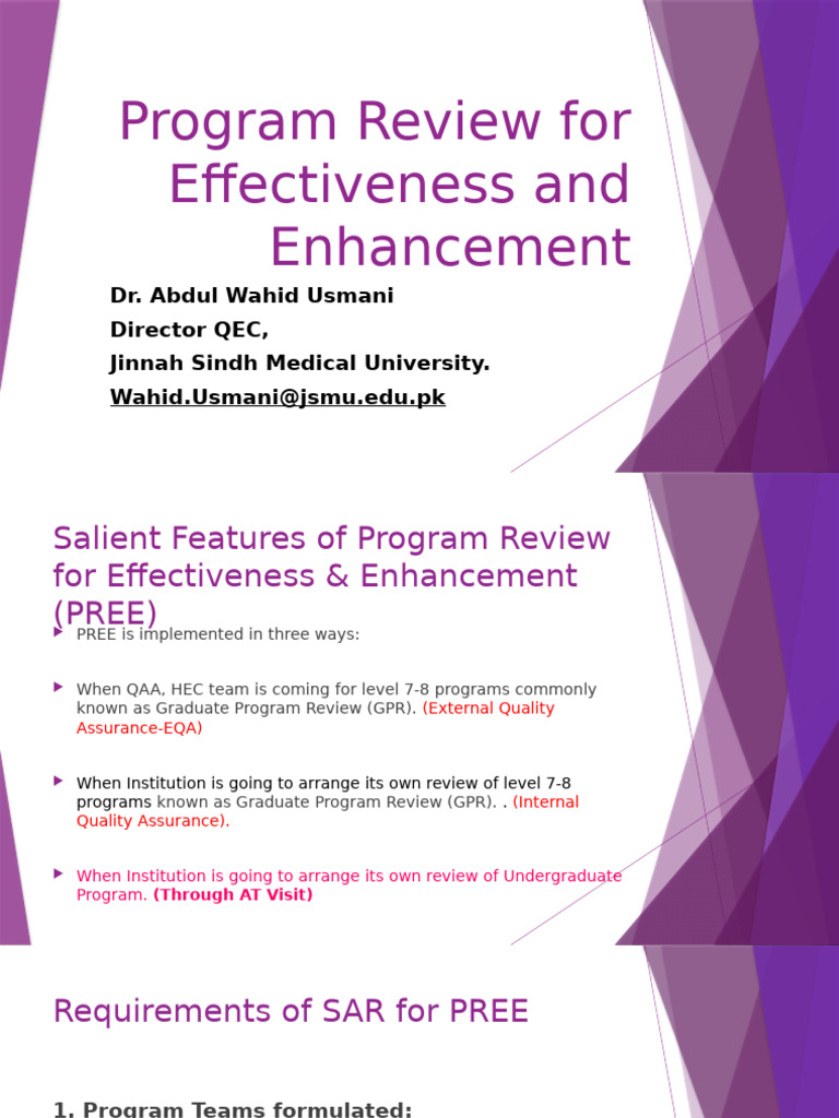 Program Review for Quality Enhancement | PDF | Curriculum | Evaluation