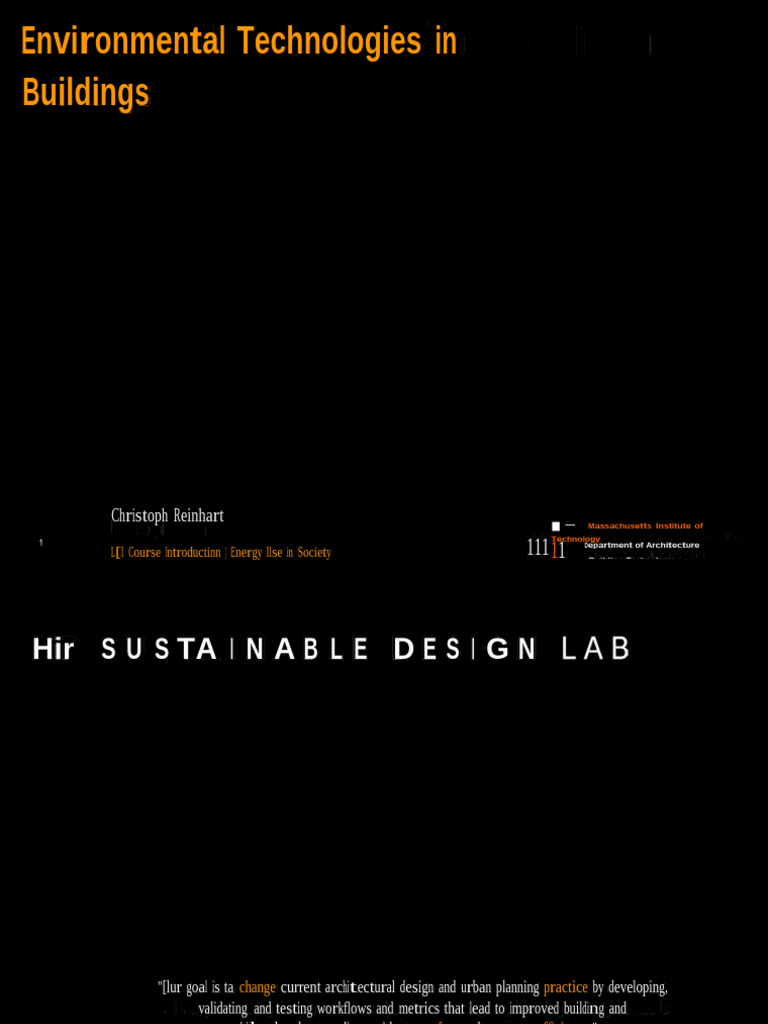 Lec1 Environmental Technologies | PDF