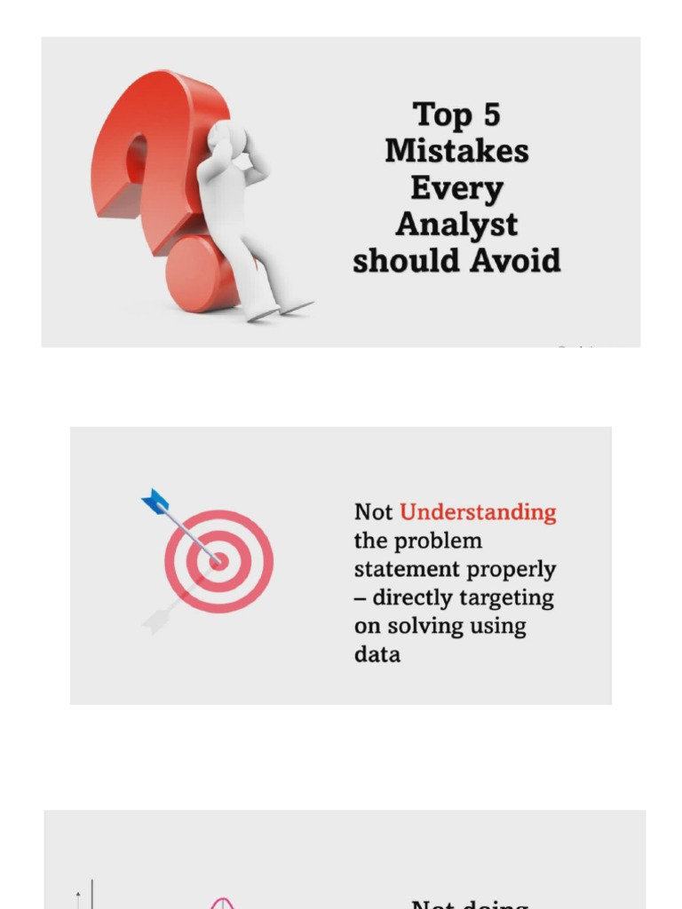 Analyst Mistakes To Avoid | PDF