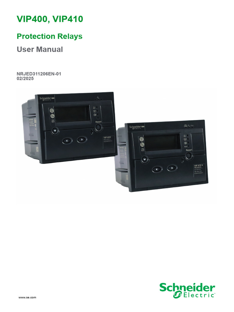 VIP400/410 Protection Relay Manual | PDF | Relay | Electrical Engineering