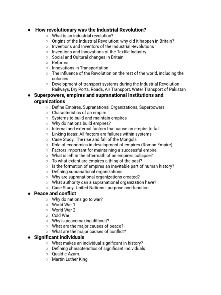 Industrial Revolution and Global Impact | PDF | Globalization | Human ...