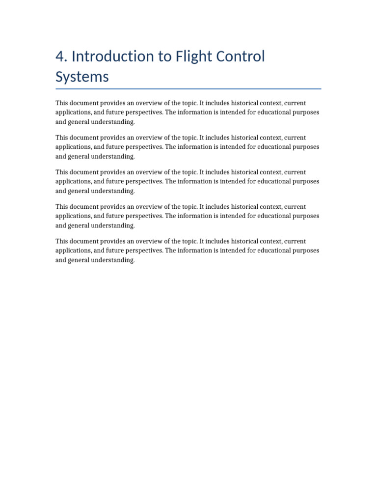 Overview of Flight Control Systems | PDF