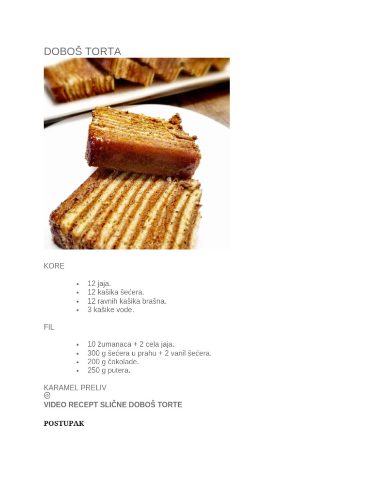 Doboš Torta | PDF