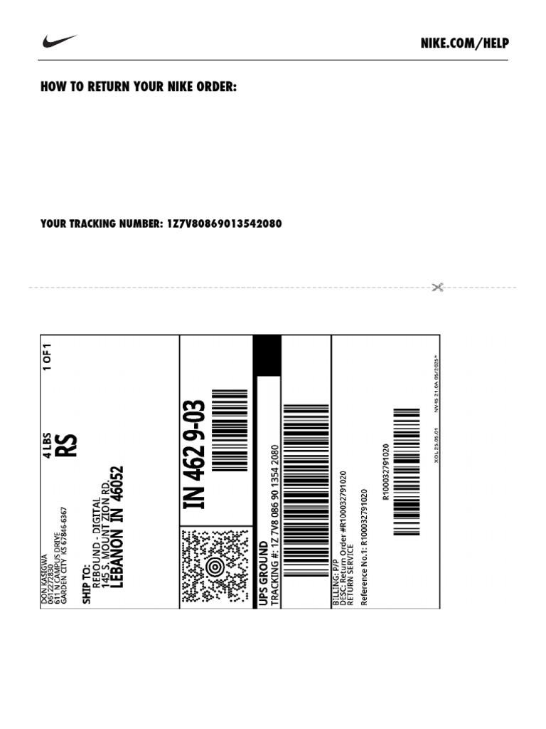 Nike Order Return Instructions | PDF