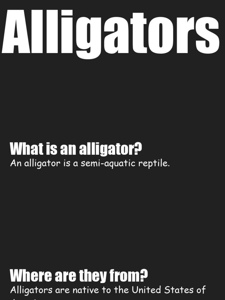 Alligators | PDF