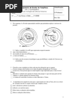 Ficha de Avaliação de Ciências Naturais do 7ºAno - Terra No Espaço (Com proposta de correcção)