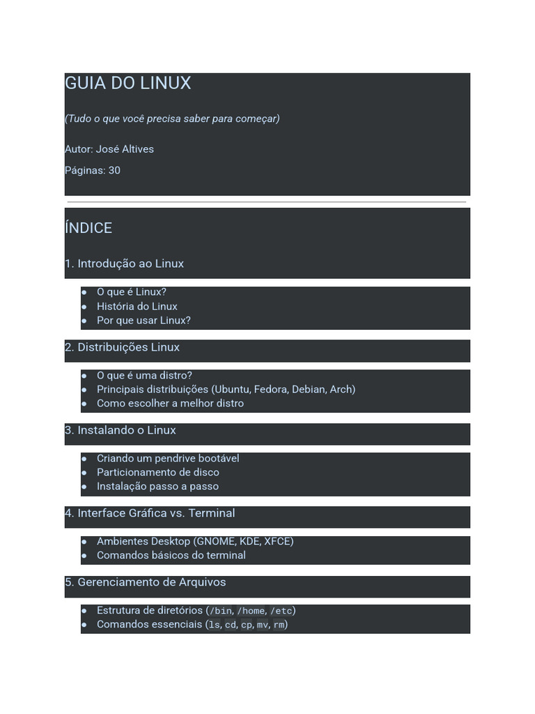 Guia Básico do Linux para Iniciantes | PDF
