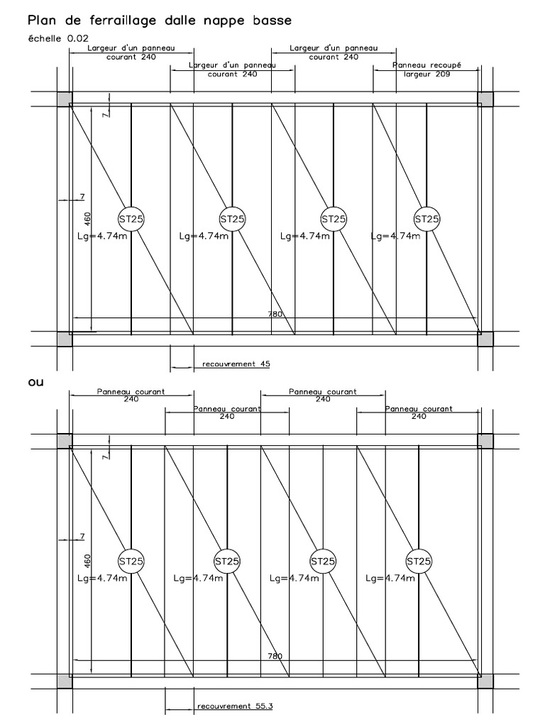 Figures 12 33 34 Plan De Ferraillage De La Nappe Inf rieure PDF