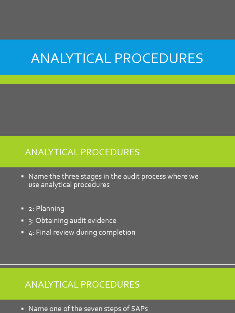 13.analytical Procedures | PDF