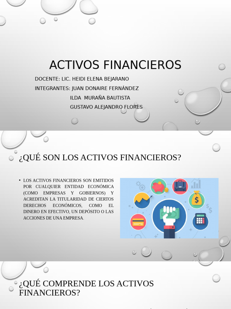 Activos Financieros | PDF | Deuda gubernamental | Compartir (Finanzas)