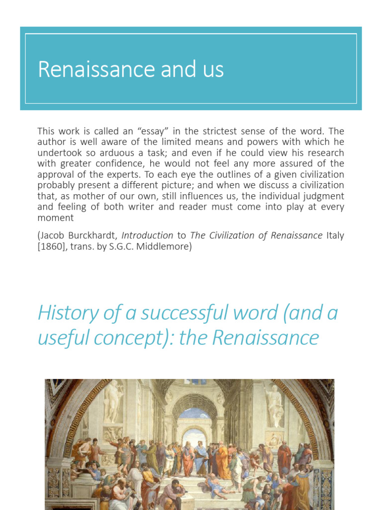 Understanding the Renaissance's Impact | PDF | Renaissance | Italian ...