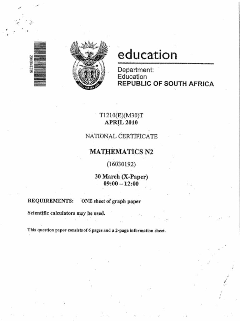 n2 Mathematics Spot On r80 | PDF