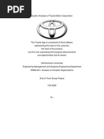 Download System Analysis of Toyota Motor Corporation by Ken Allison SN87490470 doc pdf