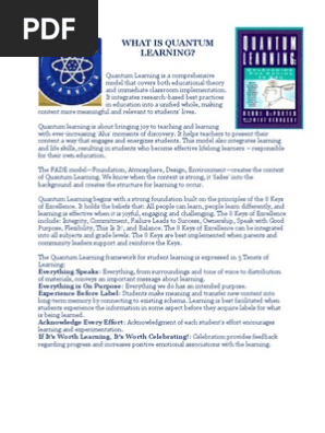 What Is Quantum Learning Learning Teachers