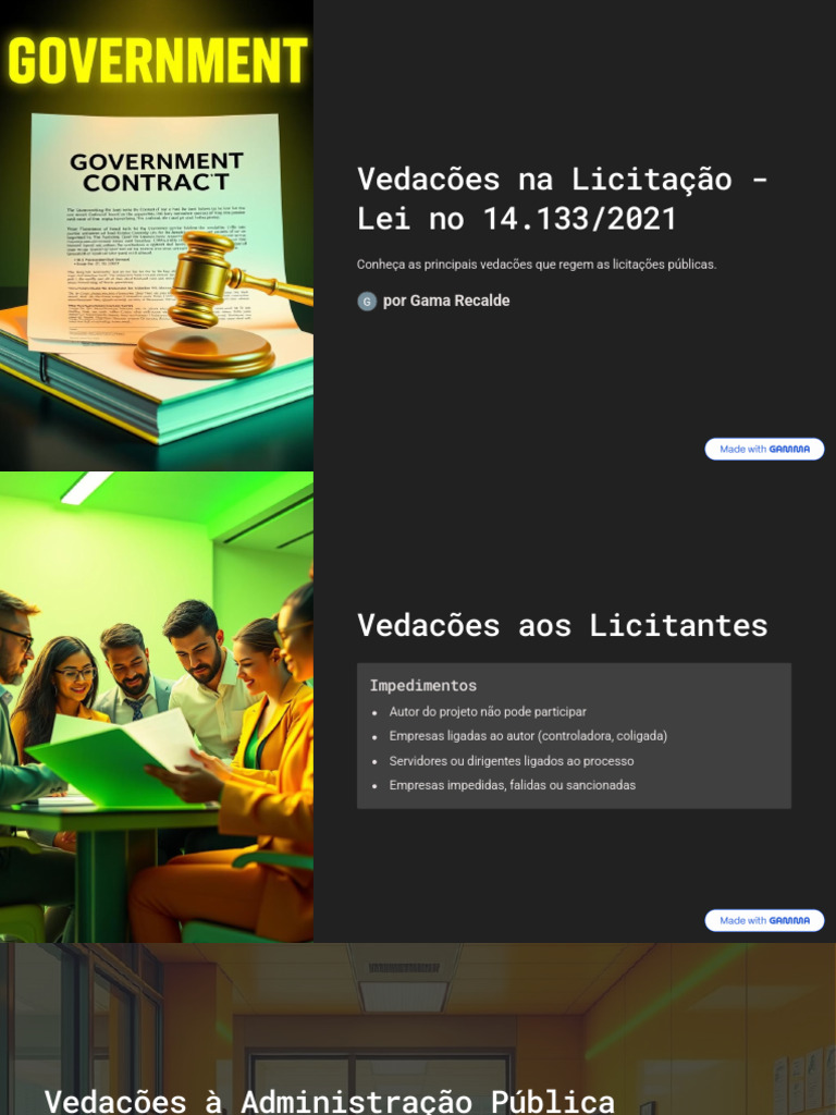 Vedacões na Licitação: Lei 14.133/2021 | PDF