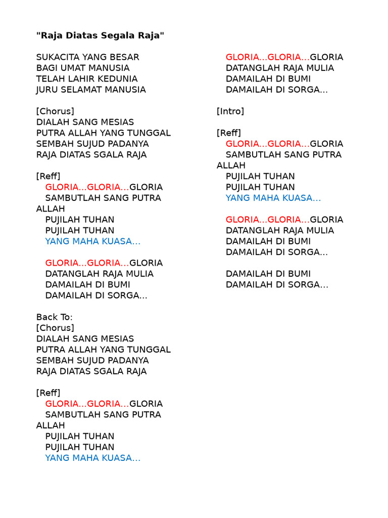 Raja Diatas Segala Raja | PDF