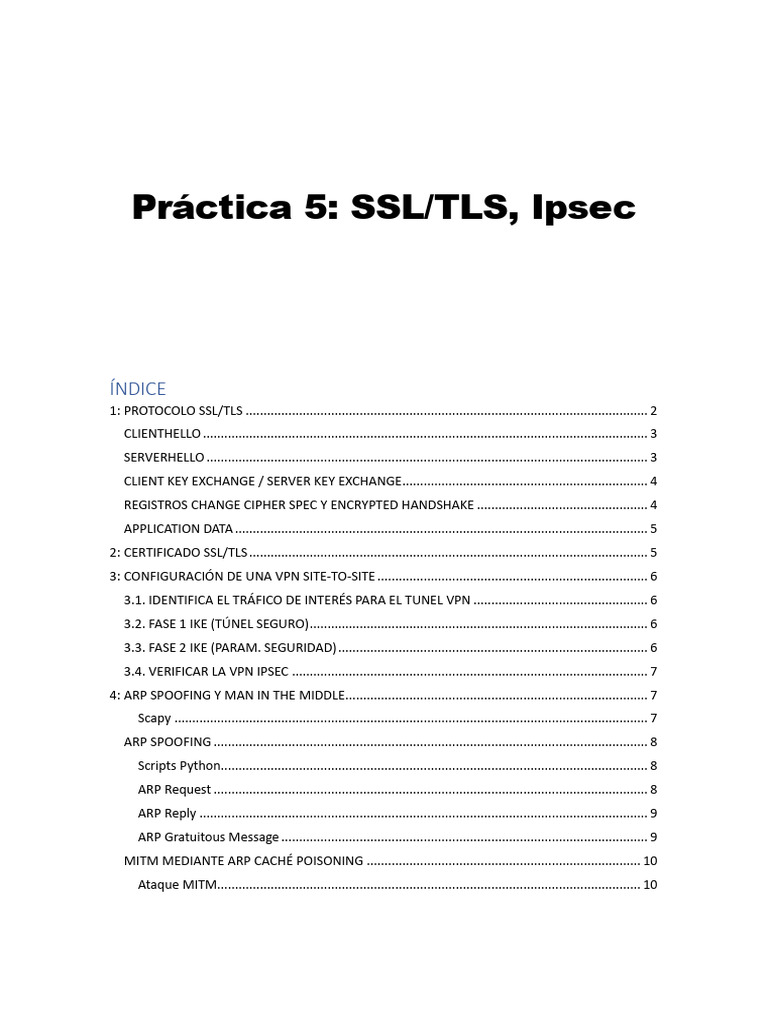 Memoria Práctica MitM | PDF | Transport Layer Security | Protocolos de ...
