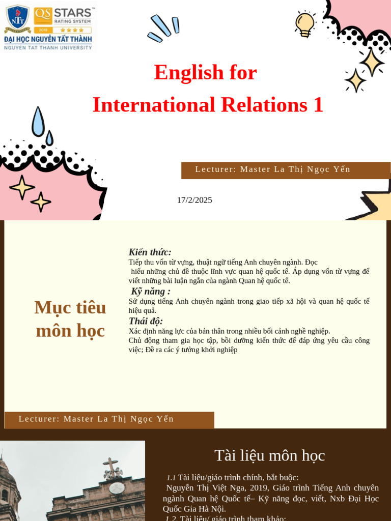 English for International Relations 1 | PDF