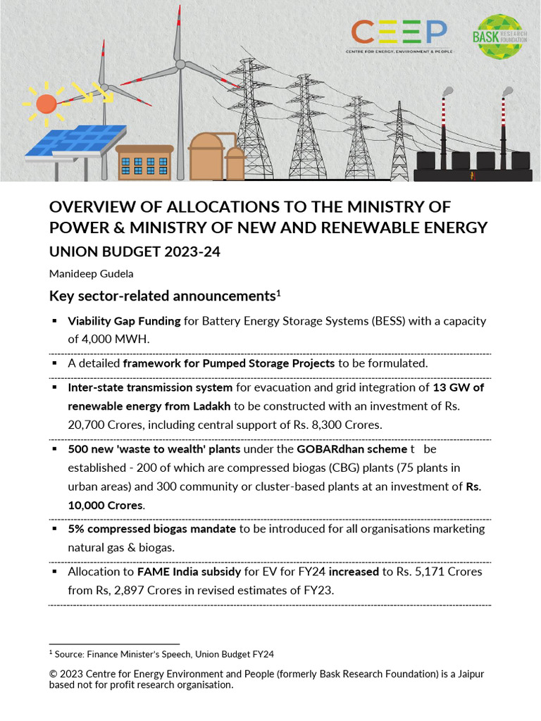 Illustration of Energy Budgets Analysis