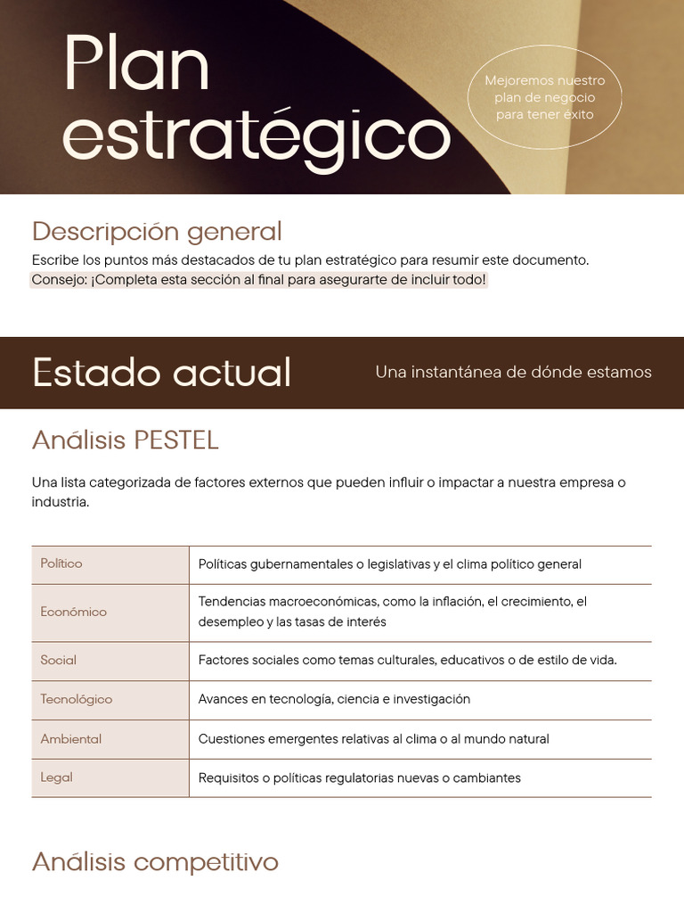 Plan Estratégico para el Éxito Empresarial | PDF | Business ...