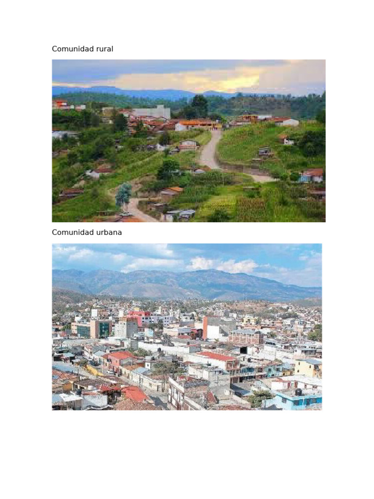 Comunidad Rural y Urbana | PDF