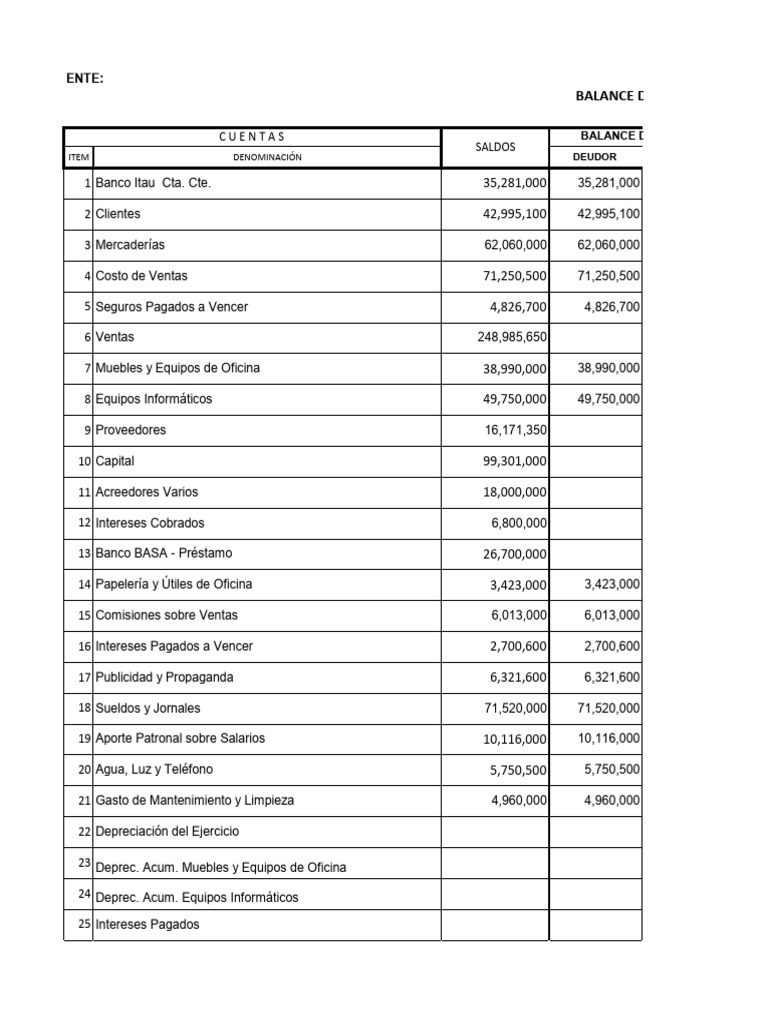 Balance General y Estado de Resultados 2024 | PDF | Estado de ...