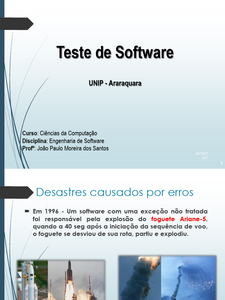 Importância do Teste de Software | PDF | Testes de software ...