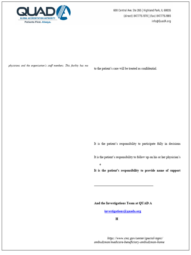 Patient Rights and Responsibilities Guide | PDF | Patient | Health Care