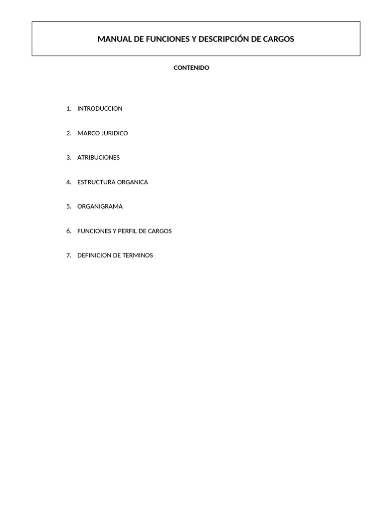 Manual de Funciones y Cargos SEPRELAD | PDF | Institución | Regulación